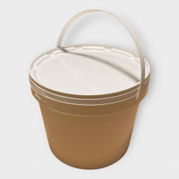 Lot de 5 x Seau 10 L litres en Plastique avec Couvercle