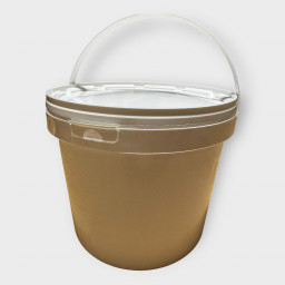 Lot de 5 x Seau 10 L litres en Plastique avec Couvercle