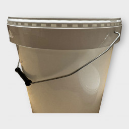 Lot de 4 x Seau Plastique 20 L litres avec Couvercle – Robuste, Étanche et Réutilisable