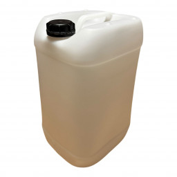 Lot de 6x Bidon Jerrican Plastique 25 Litres Blanc avec 2 Bouchons Verseurs